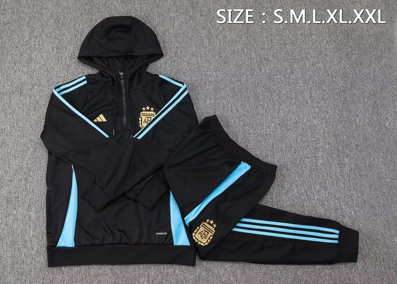 Argentina 24/25 adult outerwear, half zipper and hat, training suit top+pants