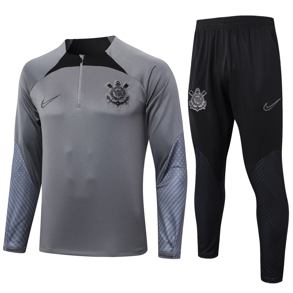 Corinthians 24/25 KIDS long sleeved half zip training suit with top and pants
