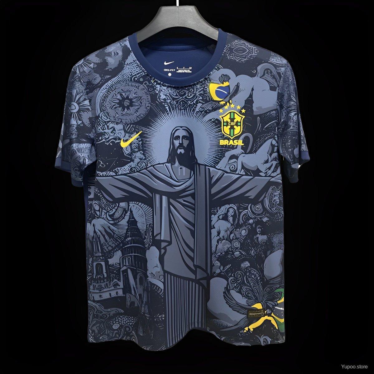 Brazil 2024 Copa America Goalkeeper Concept Jersey- Fans Version