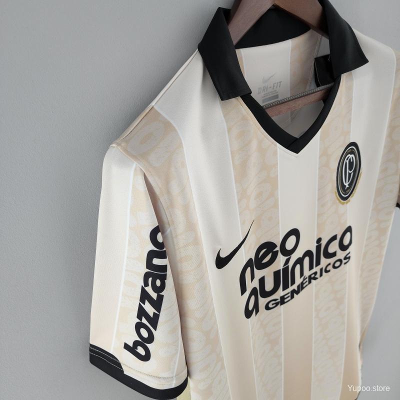 Corinthians Retro 2010 100th Anniversary Beige Soccer Jersey