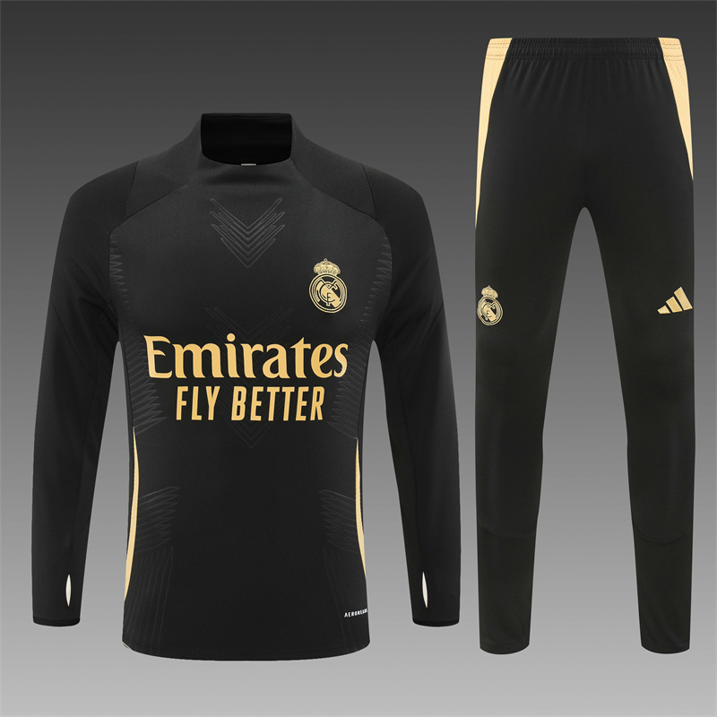 Real Madrid  24/25 Adults  Long sleeves  half-zip training suit Top + pants