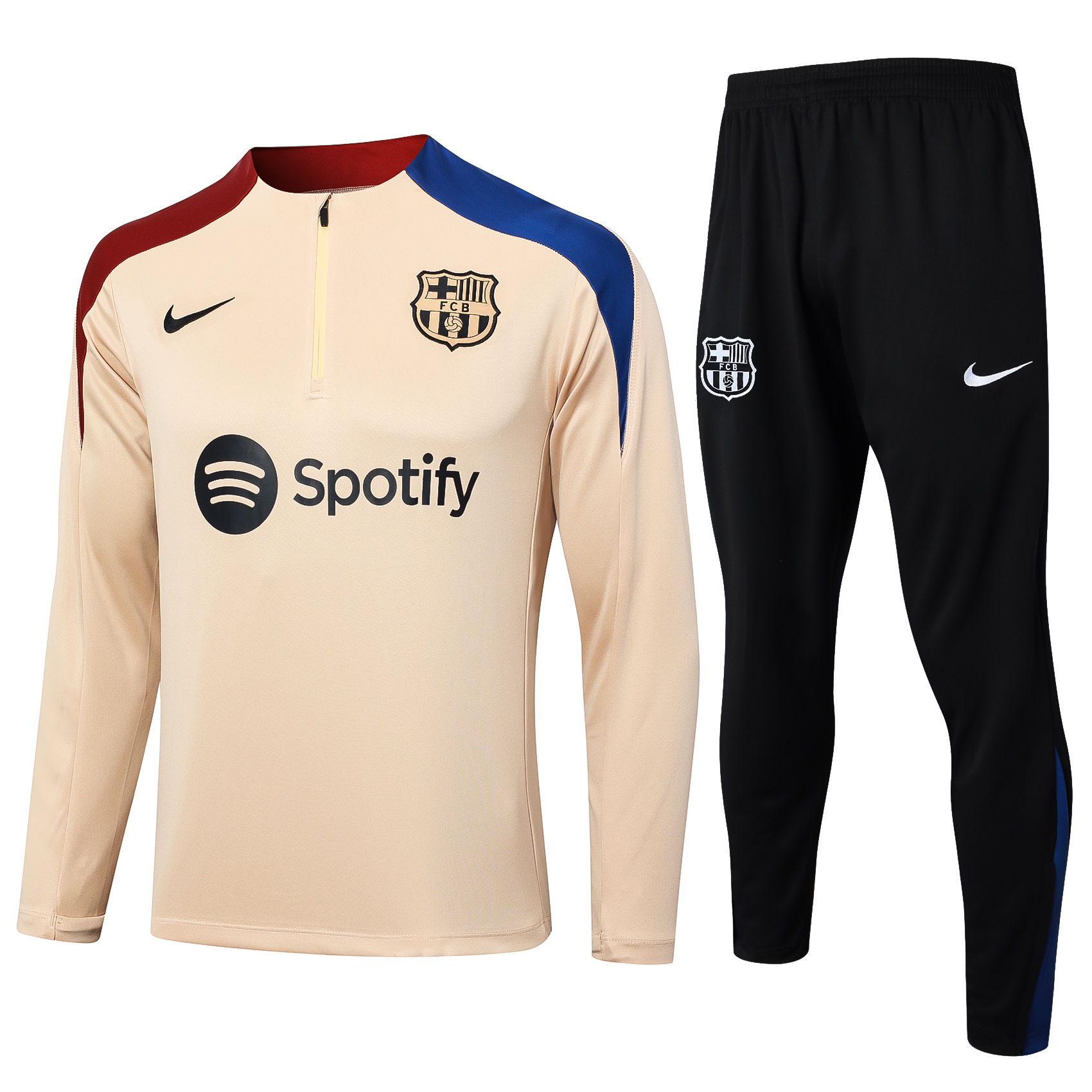 Barcelona 24/25 Adults  Long sleeves half-zip training suit Top + pants