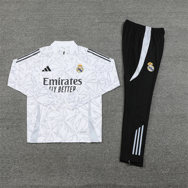 Real Madrid  24/25 Adults  Long sleeves  half-zip training suit Top + pants
