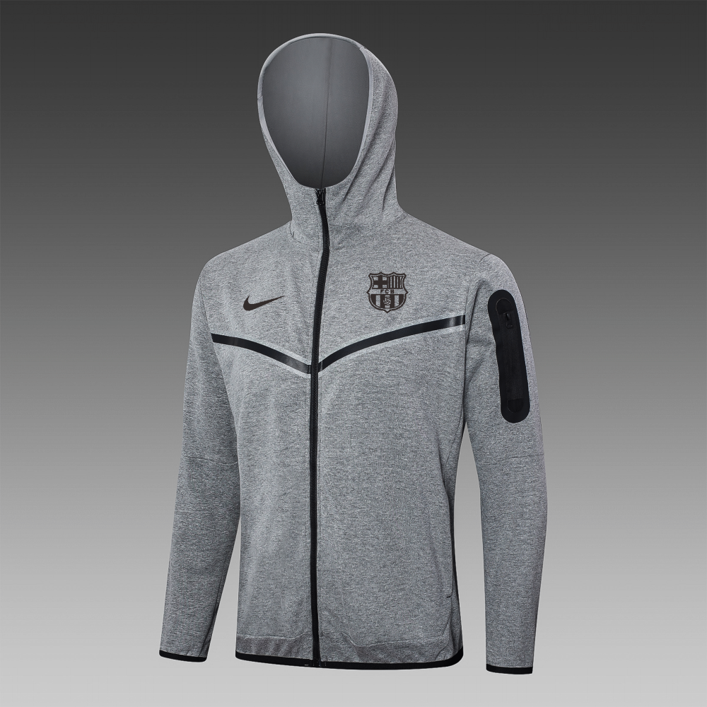 Barcelona 24-25 Adult grey/yellow/black coat with full zipper and cap, training suit top and pants