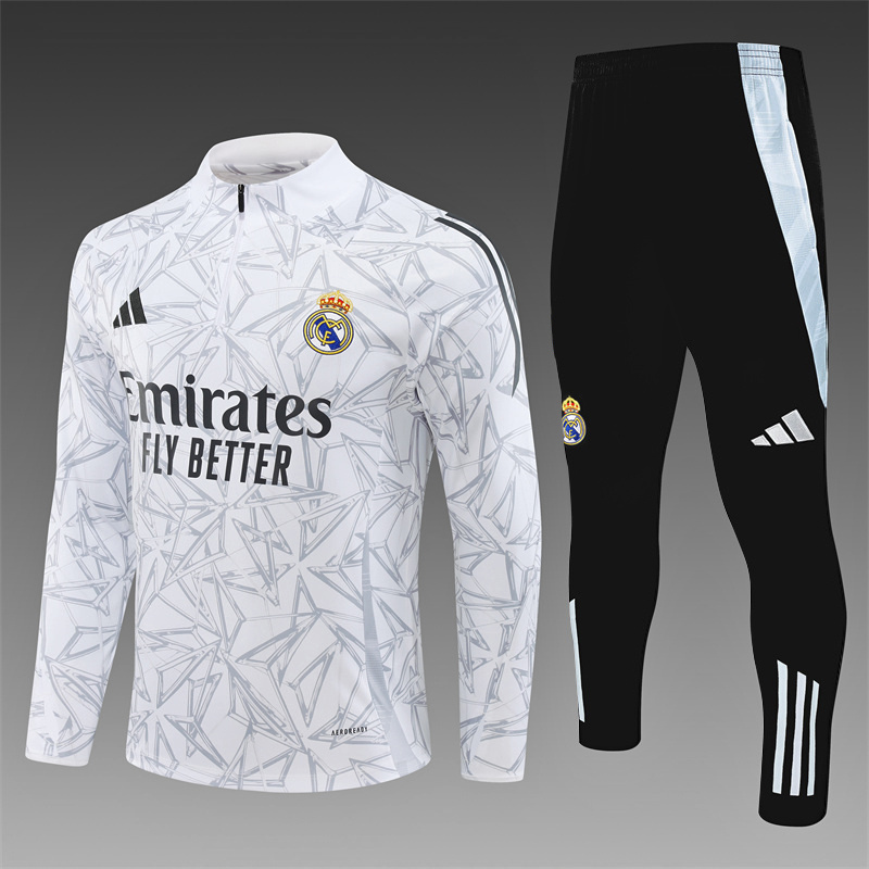 Real Madrid  24/25 Adults  Long sleeves  half-zip training suit Top + pants