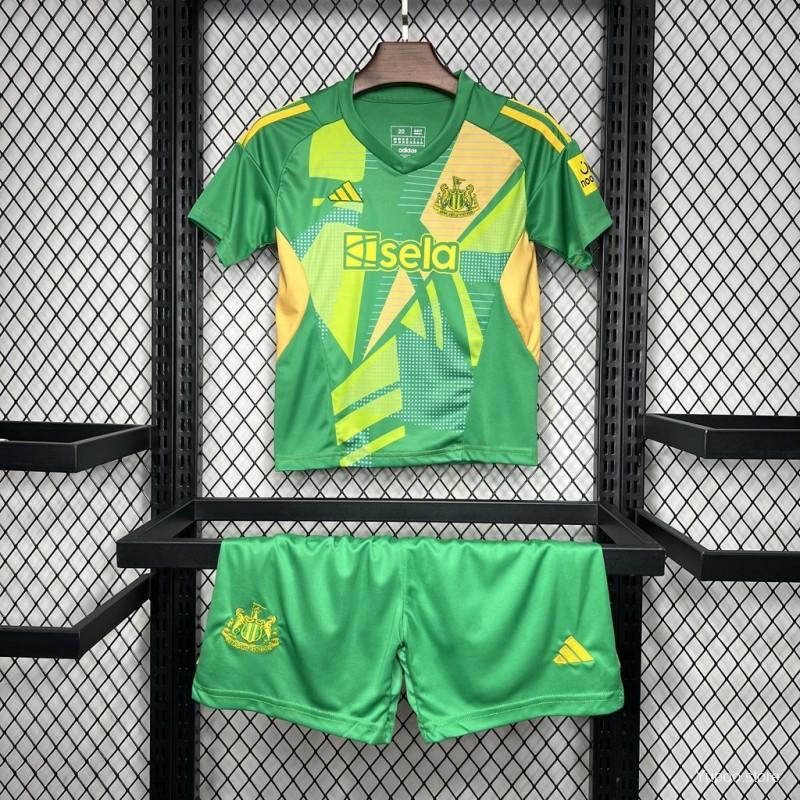 Newcastle United 24/25 Kids Goalkeeper Green Jersey kit Top + pants