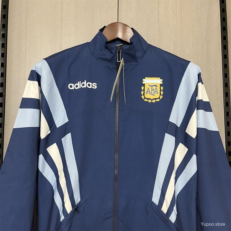 Argentina 2024 Blue Long sleeves zipper Windbreaker
