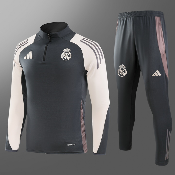 Real Madrid  24/25 KIDS  Long sleeves  half-zip training suit Top + pants