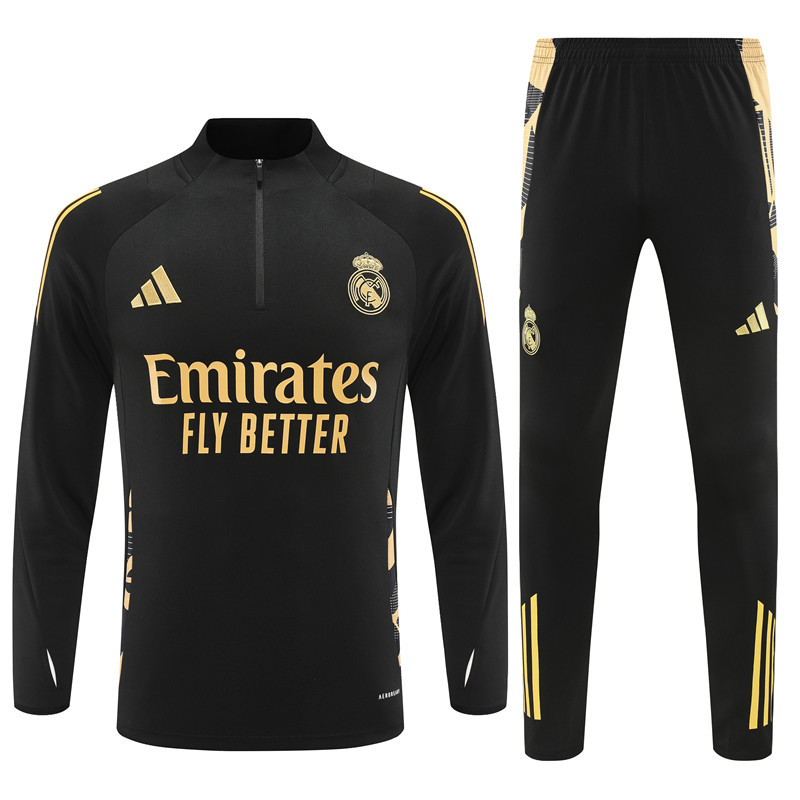 Real Madrid  24/25 Adults  Long sleeves  half-zip training suit Top + pants