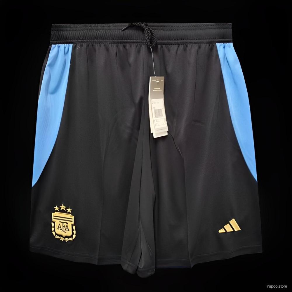 Argentina 24/25 Home Black Shorts-Fans Version