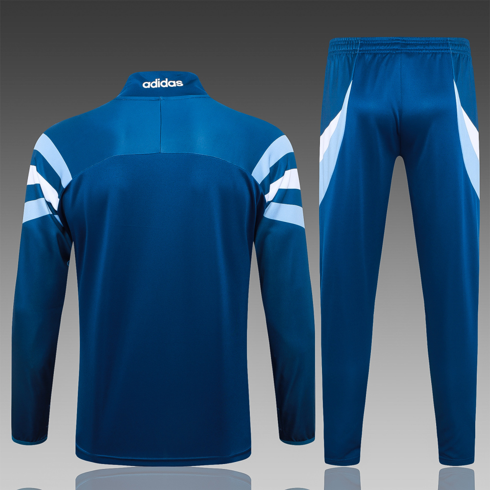 Argentina 24-25 adult long sleeved half zip training suit with top and pants