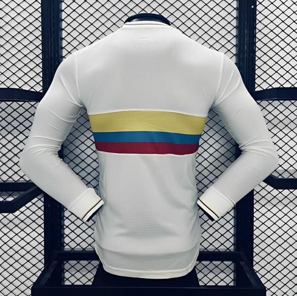 Colombia 24/25 Colombia White 100Th Anniversary Long Sleeve Jersey-Player Version