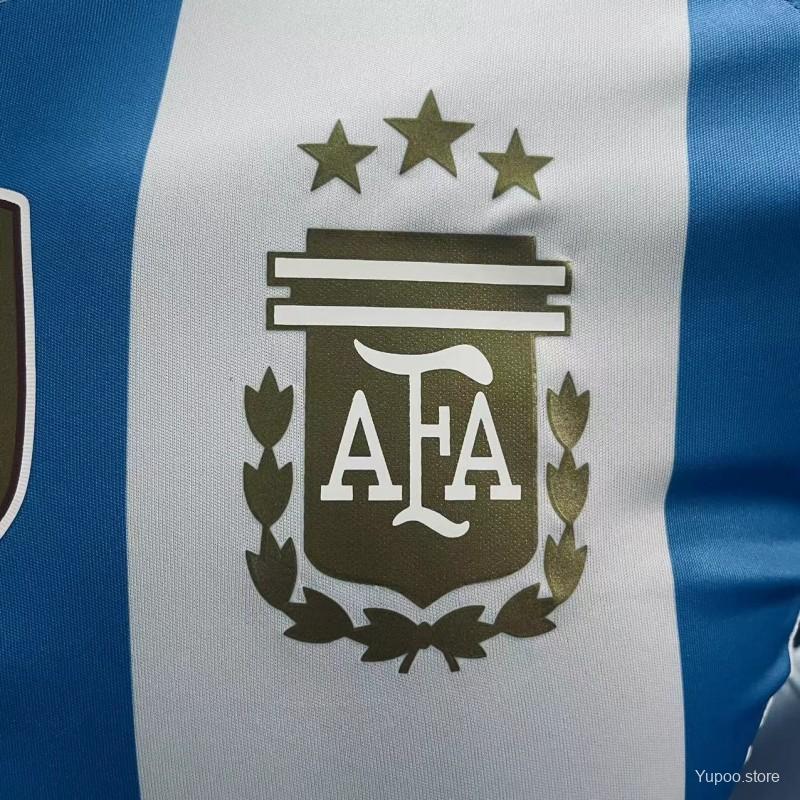 Argentina 24/25 Long Sleeve Home Jersey -Player Version