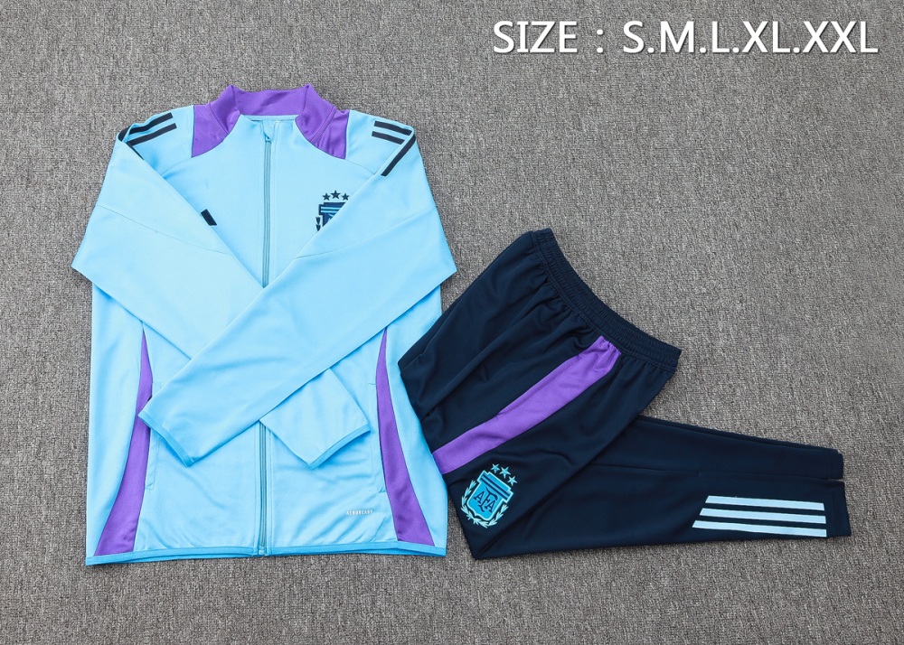 Argentina 24/25 Adults Long Zipper Training Jersey top + pants