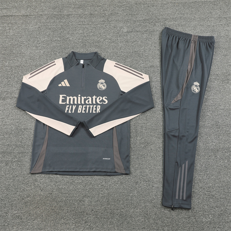 Real Madrid  24/25 KIDS  Long sleeves  half-zip training suit Top + pants