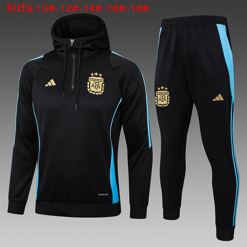 Argentina 24/25 Kids outerwear, half zipper and hat, training suit top+pants