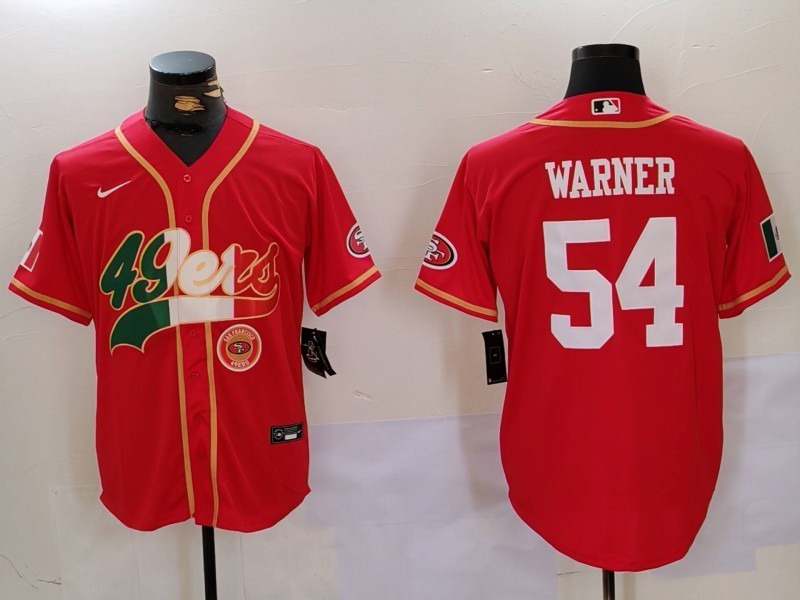NFL 49ers City Royals WARNER No. 54  baseball uniform