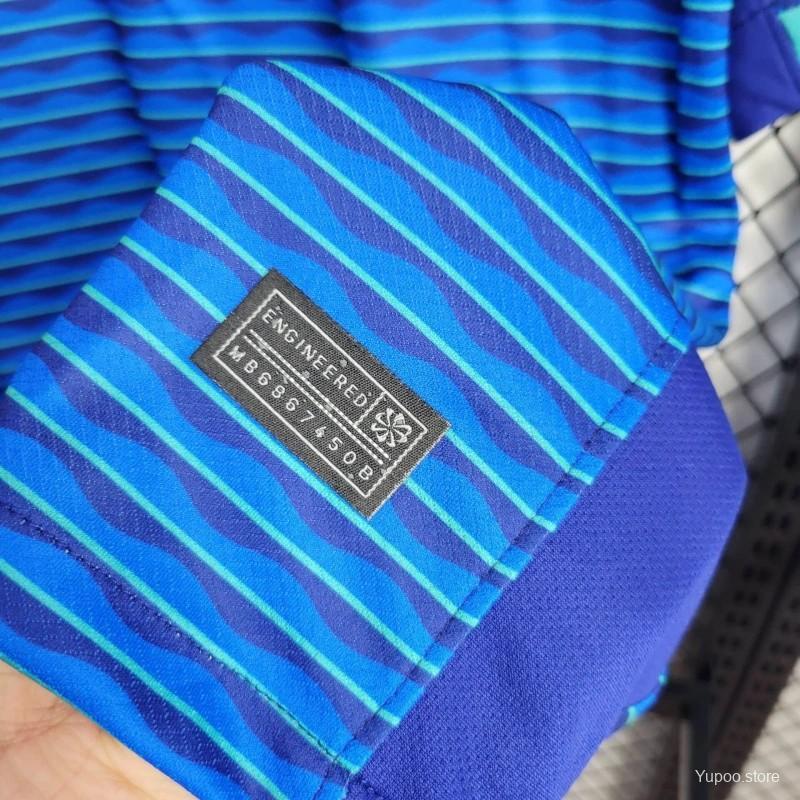 Brazil  2024 Away Blue Jersey-Fans Version