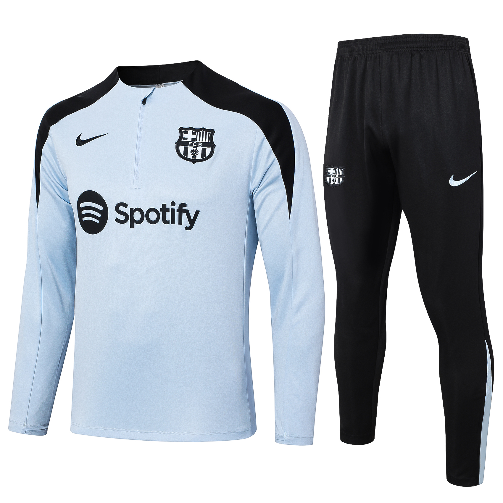 Barcelona 24/25 kids  Long sleeves half-zip training suit Top + pants