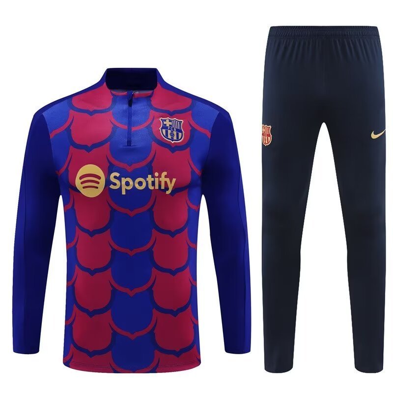 Barcelona 24/25 Adults  Long sleeves half-zip training suit Top + pants