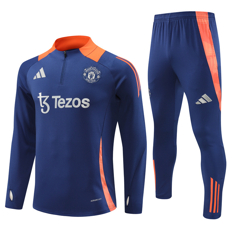 Manchester United 24/25 Adults  Long sleeves half-zip training suit Top + pants