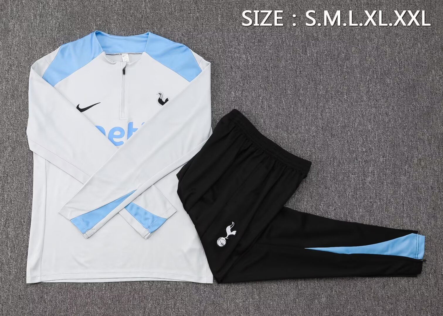 Tottenham 24-25 KIDS Long sleeves half-zip training suit Top + pants