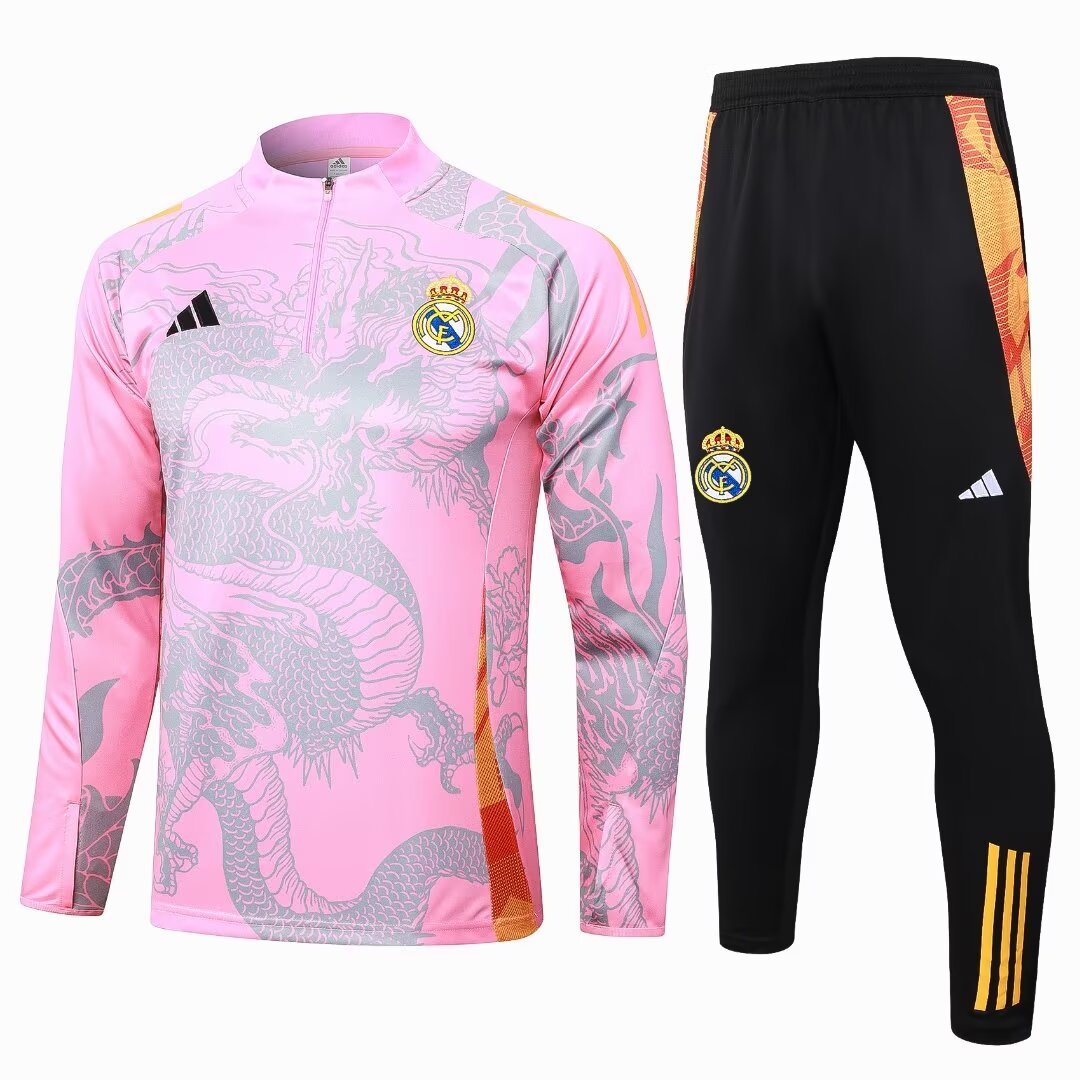 Real Madrid  24/25 KIDS  Long sleeves  half-zip training suit Top + pants