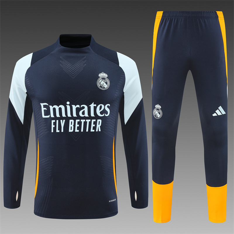 Real Madrid  24/25 KIDS  Long sleeves  half-zip training suit Top + pants