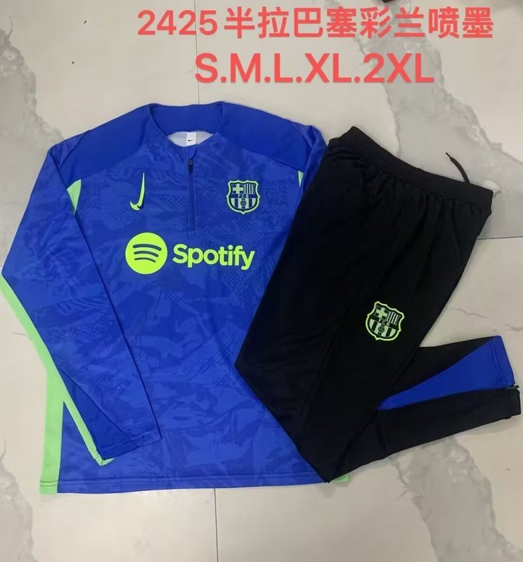 Barcelona 24/25 Adults  Long sleeves half-zip training suit Top + pants