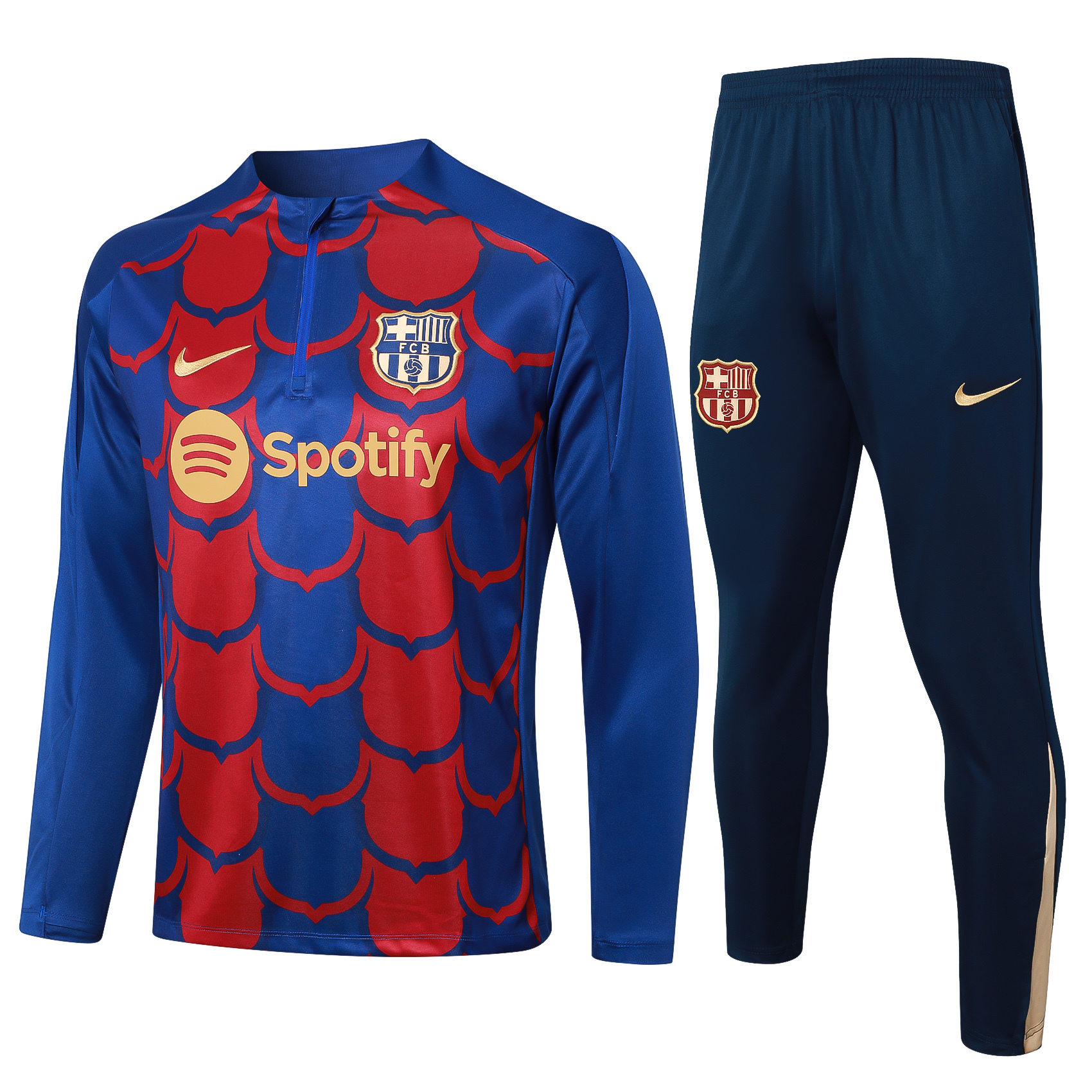 Barcelona 24/25 Adults  Long sleeves half-zip training suit Top + pants