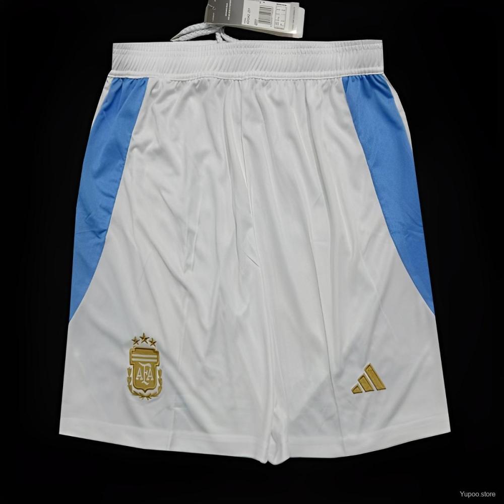 Argentina 24/25 Home White Shorts- Fans Version