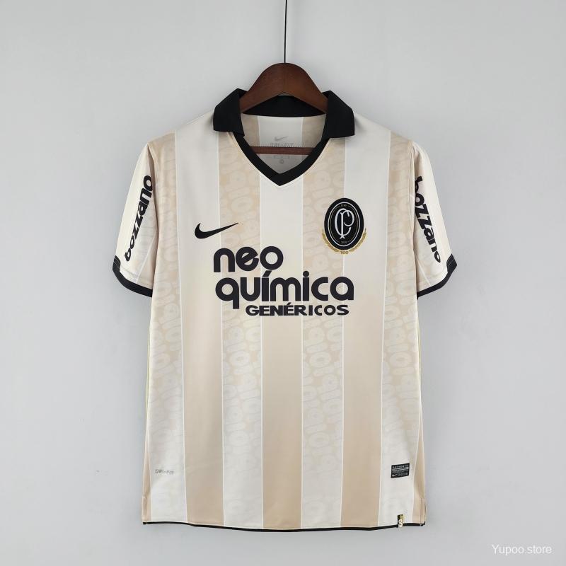 Corinthians Retro 2010 100th Anniversary Beige Soccer Jersey