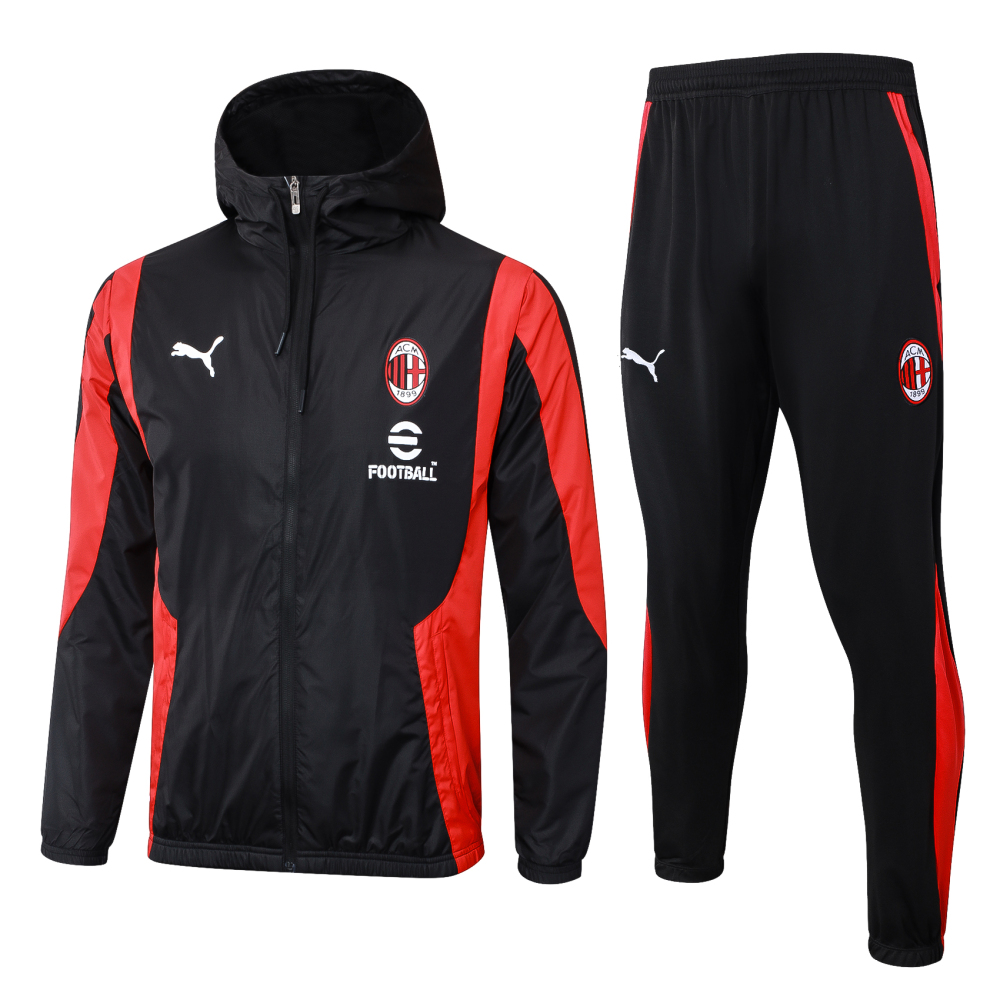 Inter Milan 24-25 Adult trench coat with full zipper and cap, training suit top and pants
