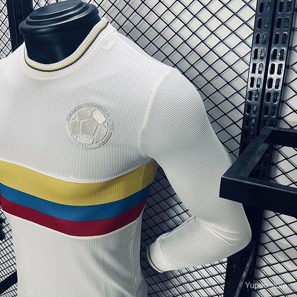 Colombia 24/25 Colombia White 100Th Anniversary Long Sleeve Jersey-Player Version
