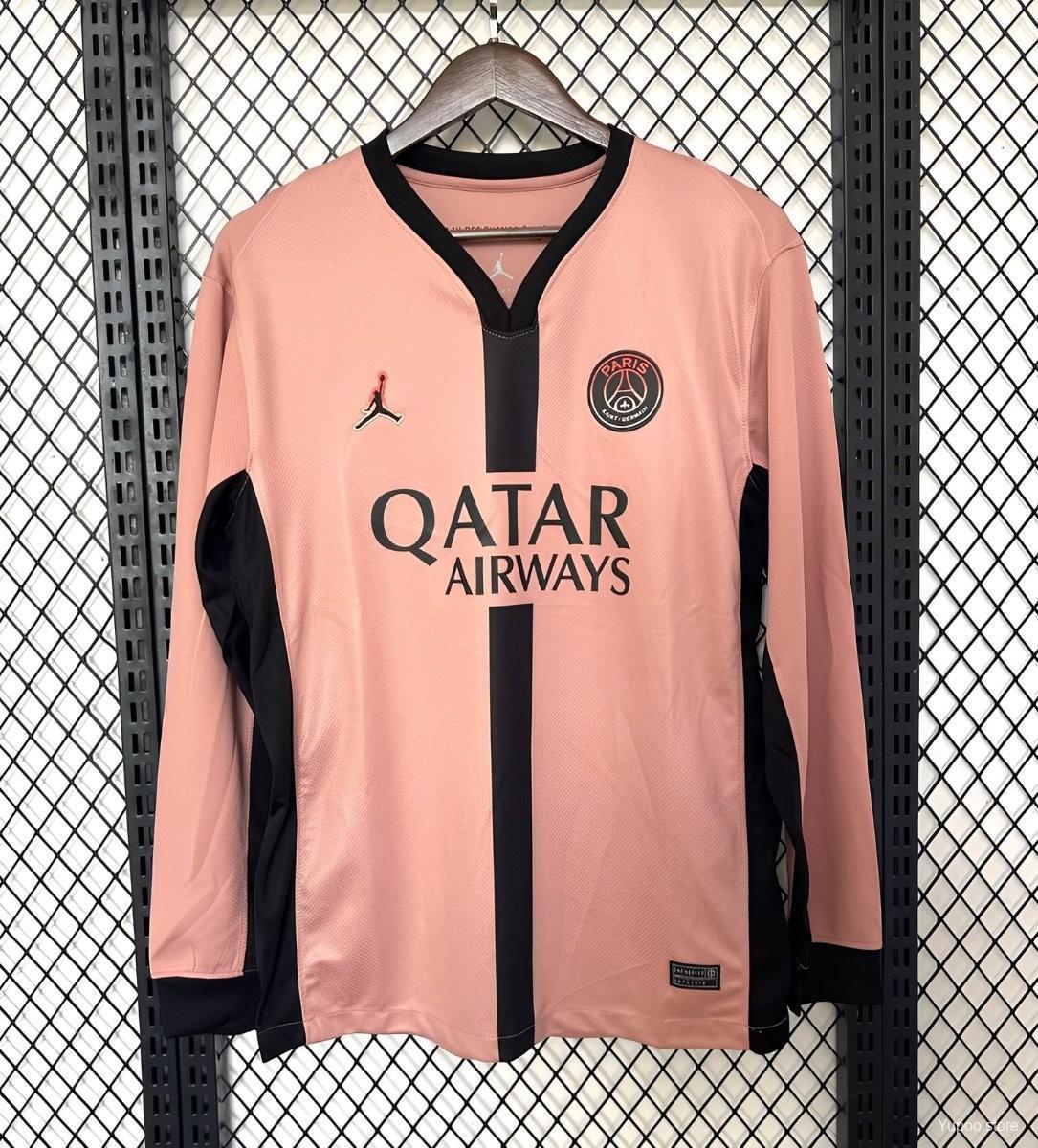 PSG 24/25  Third Pink Long Sleeve Jersey   FANS