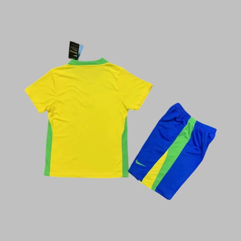 Brazil  25/26 Kids Home Jersey-Short sleeves+bottoms