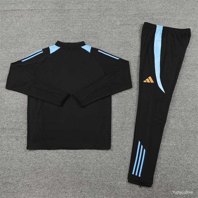 Argentina 24-25 adult long sleeved half zip training suit with top and pants