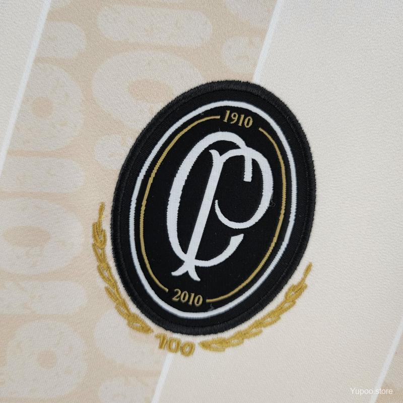 Corinthians Retro 2010 100th Anniversary Beige Soccer Jersey