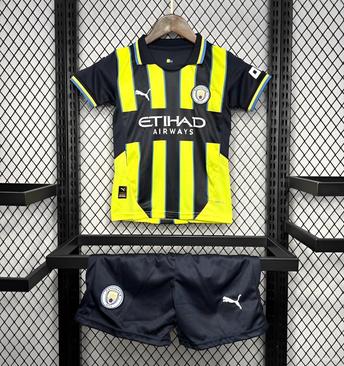 Manchester City 24/25 Kids Away  Jersey Top + pants