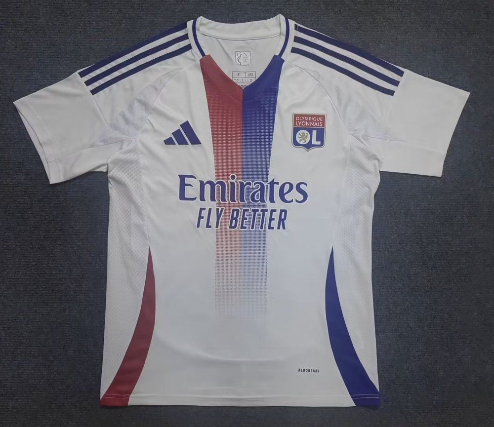 Lyon 24/25 Home Soccer Jerseys- Fans Version
