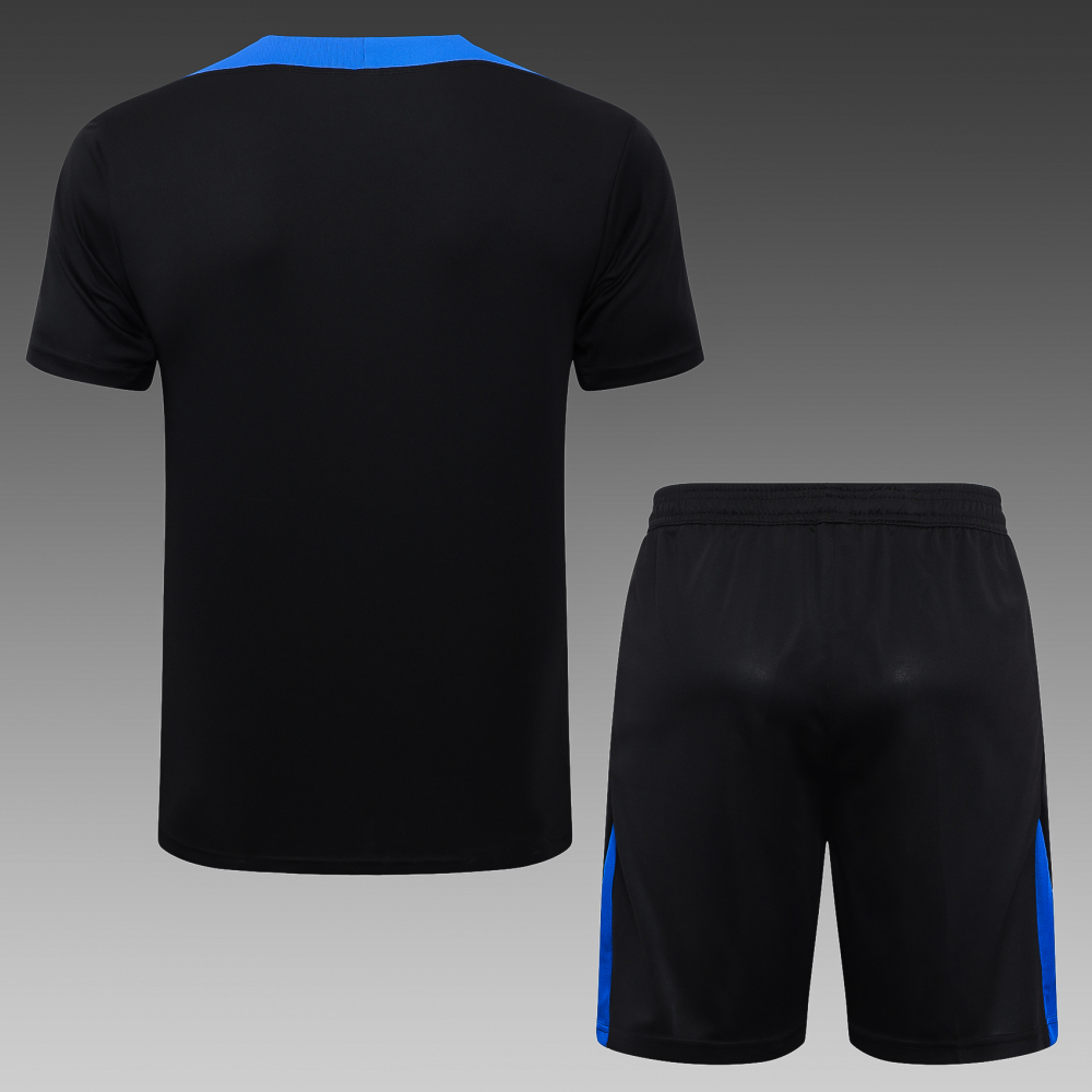 Inter Milan 24/25 Adults Black Short Sleeve Jersey+Shorts ﻿