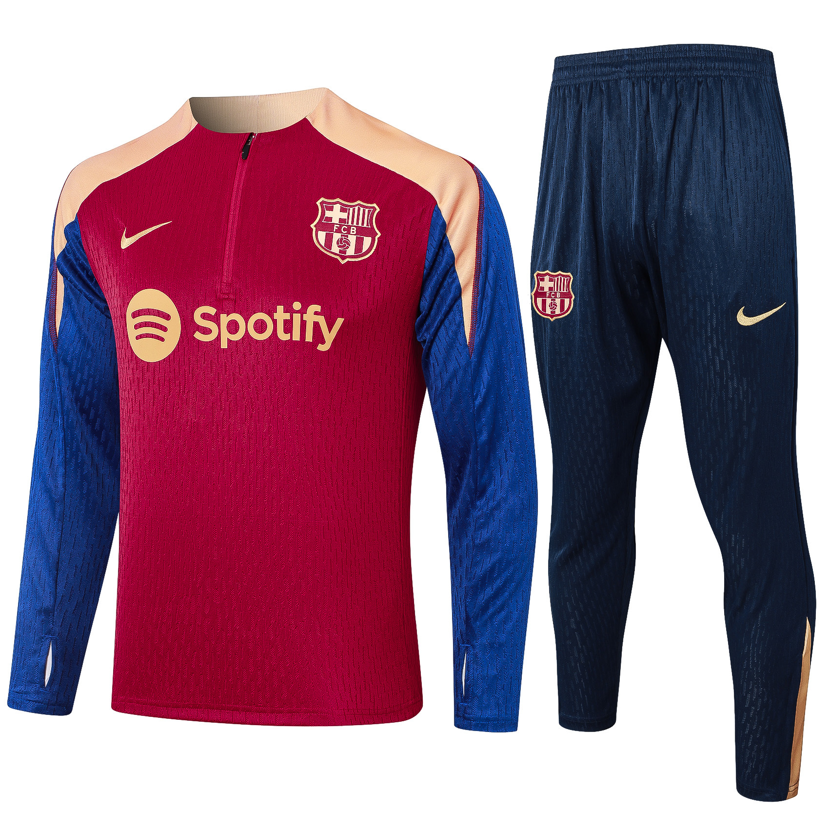 Barcelona 24/25 Adults  Long sleeves half-zip training suit Top + pants