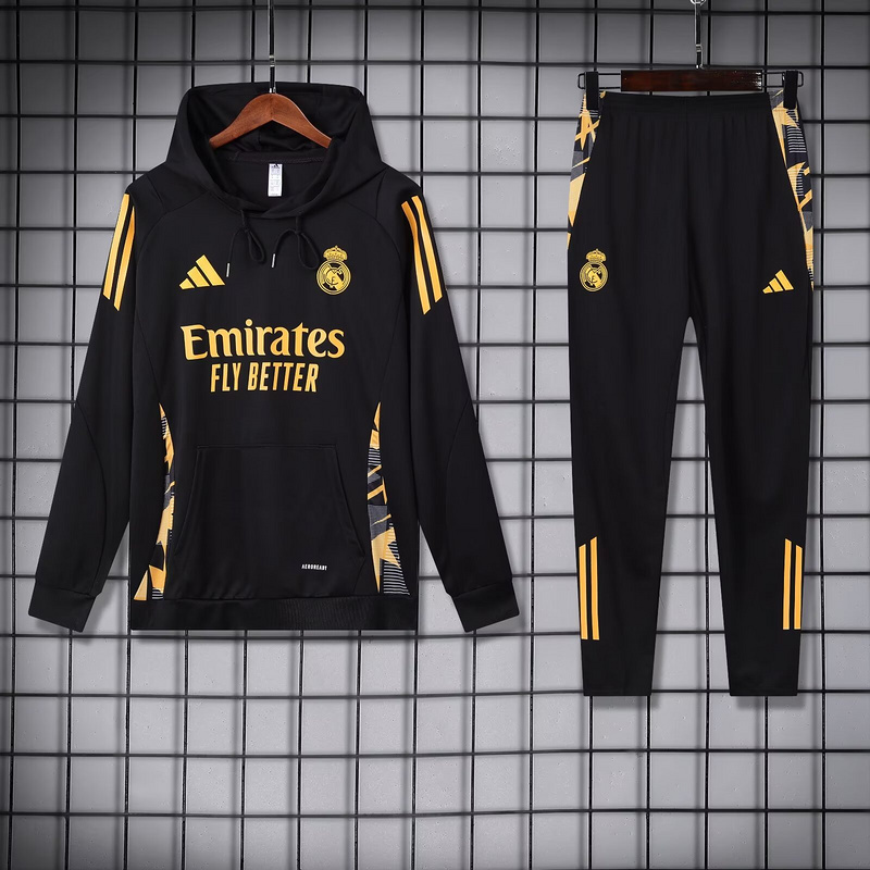 Real Madrid 24/25 Adults Long sleeves half-zip cap training suit Top + pants