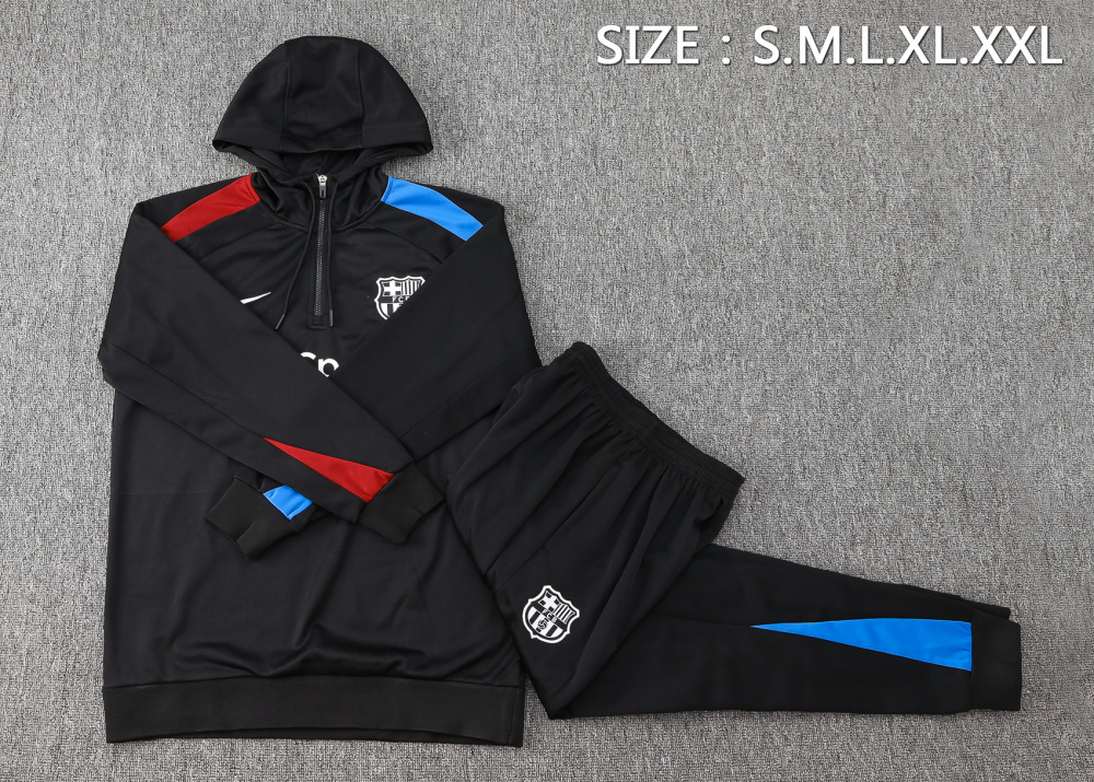 Barcelona 24/25 Adults Long sleeves half-zip cap training suit Top + pants
