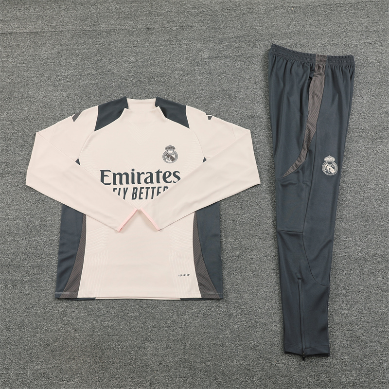 Real Madrid  24/25 Adults  Long sleeves  half-zip training suit Top + pants