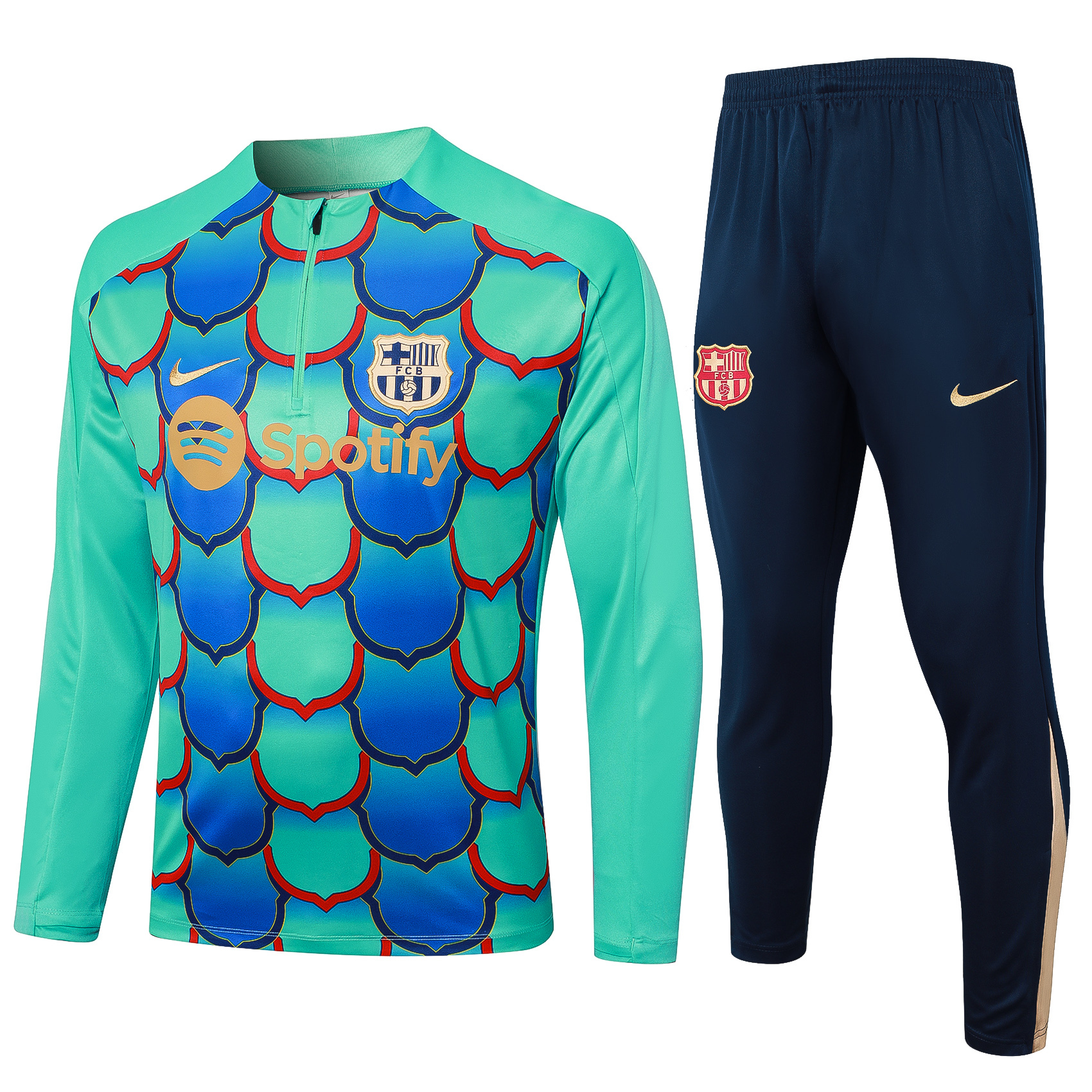 Barcelona 24/25 Adults  Long sleeves half-zip training suit Top + pants