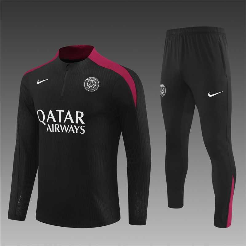 PSG  24/25 kids  Long sleeves half-zip training suit Top + pants