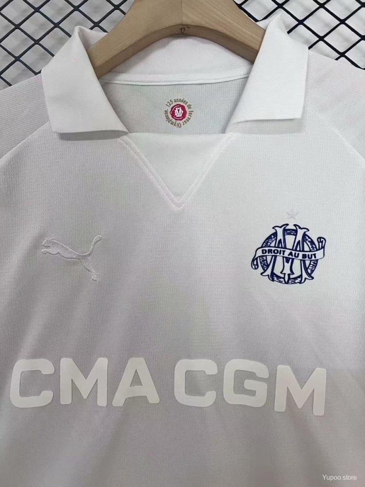 Olympique Marseille 24/25  FANS 125th Anniversary White Jersey