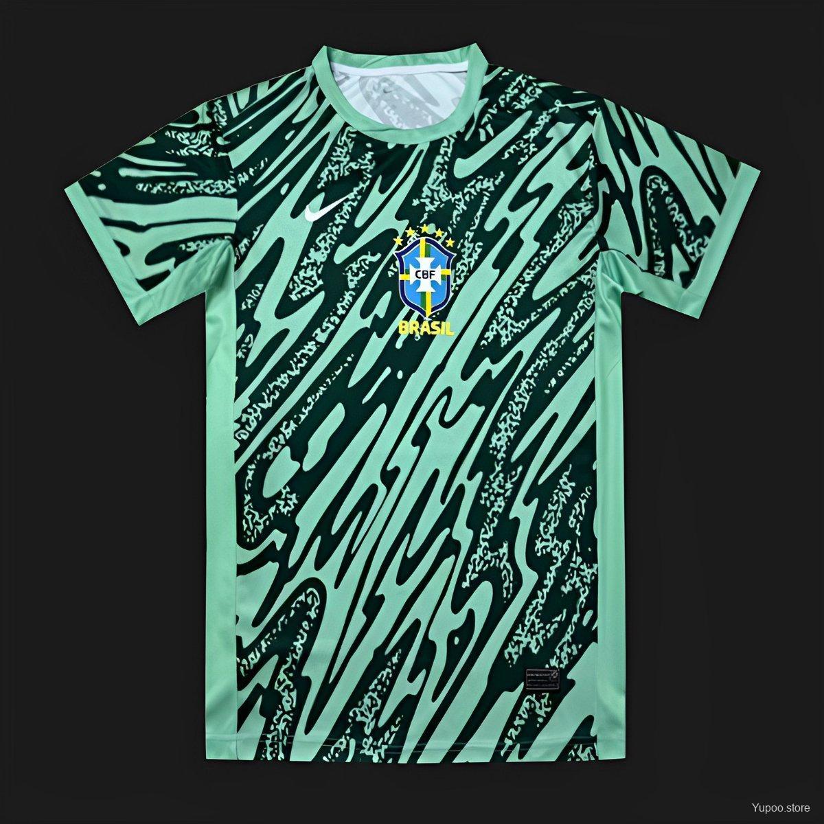 Brazil 2024 Third Green Goalkeeper Jersey- Fans Version
