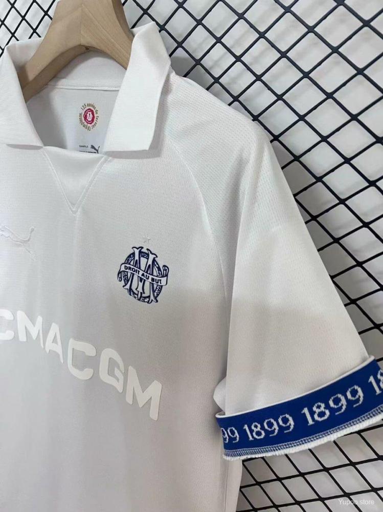 Olympique Marseille 24/25  FANS 125th Anniversary White Jersey